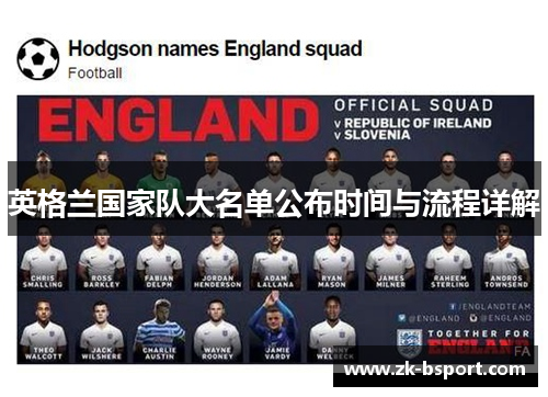 英格兰国家队大名单公布时间与流程详解